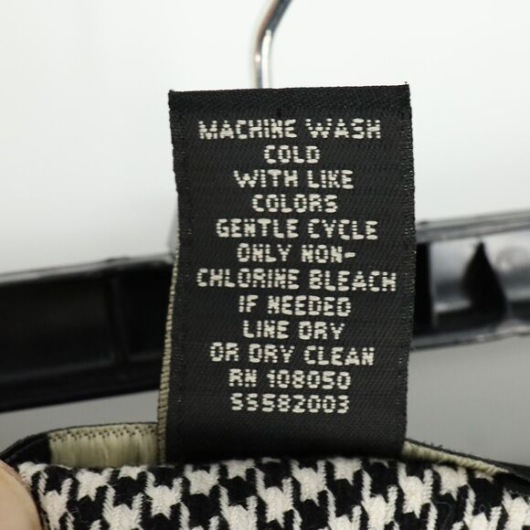 Lane Bryant Skirt Plus Size 28 Black White Houndstooth Knee Length Pleats Career - Picture 8 of 8